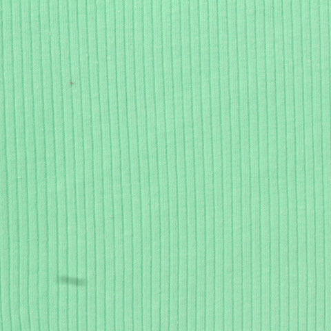 Mint Ribbed Rib Knit, Cotton-Poly