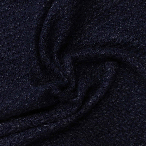 Dark Blue Marl Jacquard, Acrylic-Poly