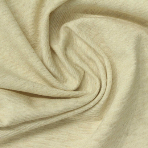 Light Yellow Marl Jersey Knit, Cotton