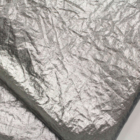 100% Nylon Plissé Fabric, 146 cm — Grey, ref EF-203911