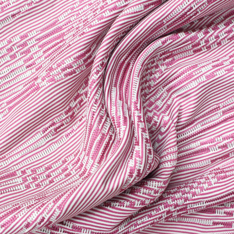 Pink Horizontal-Line Jacquard, Polyester