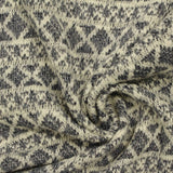 Cream Geometric-Diamond Chunky Knit, Poly-Cotton — photo 3