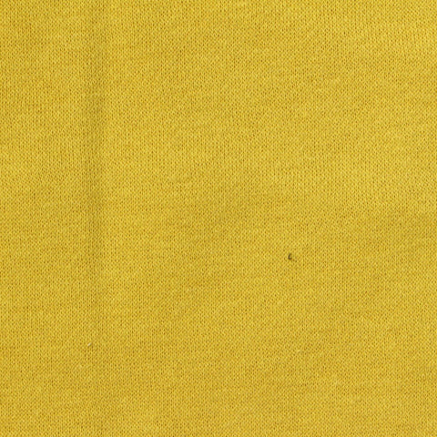 Brushed Polyester Cotton French Terry Fabric, 240 gsm, 155 cm — Yellow