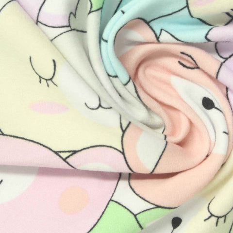Multi Cartoon-Bear Milk Silk Knit, Polyester