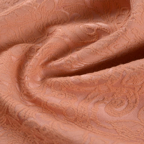 Peach Tone-on-Tone Jacquard, Cotton-Poly