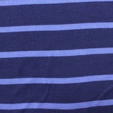 Navy Stripes Jersey Knit, Viscose — photo 3