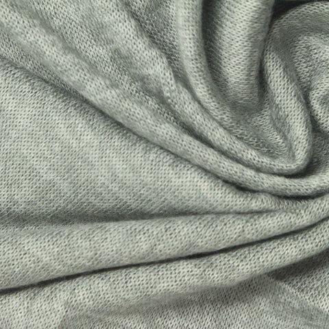 Light Grey Marl Jersey Knit, Viscose-Poly, 180 gsm