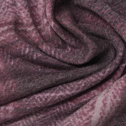 Purple Chevron French Terry, Poly-Viscose