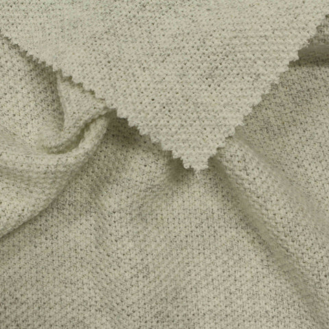 Light Grey Marl Chunky Knit, Cotton-Poly, 338 gsm
