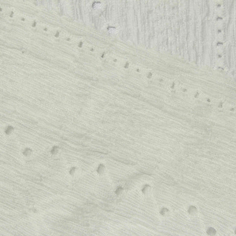 White Fine-Eyelet Crepe, Polyester