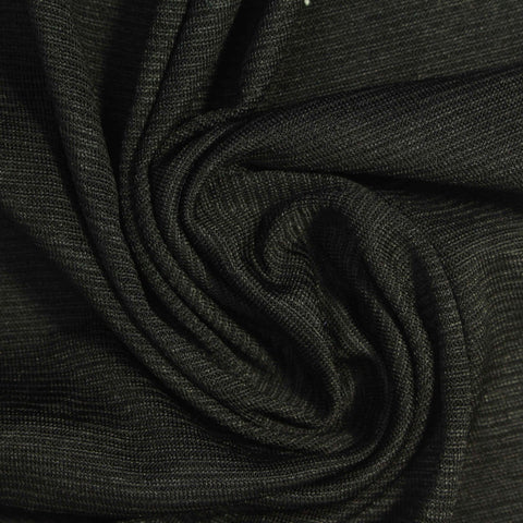 Dark Grey Marl Jersey Knit, Polyester, 120 gsm, 150 cm