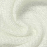 100% Polyester Rib Knit Fabric, 225 gsm, 155 cm — White — photo 3