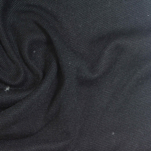 Dark Grey Marl Rib Knit, Polyester, 340 gsm, 180 cm