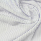 100% Polyester Rib Knit Fabric, 97 gsm, 150 cm — White — photo 3