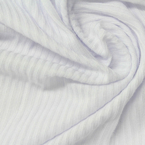 White Rib Knit, Polyester
