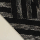 Black Vertical-Stripe Rib Knit, Poly-Viscose — photo 3