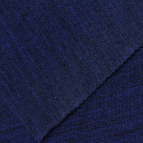 Blue Marl Jersey Knit, Cotton-Poly