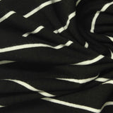 Black Stripes Jersey Knit, Viscose — photo 3