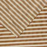 Brown Horizontal-Stripe Jersey Knit, Polyester — photo 3