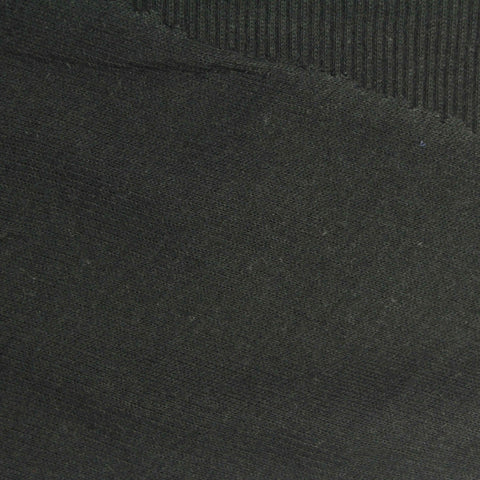 100% Cotton Rib Knit Fabric, 140 gsm, 112 cm — Black