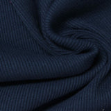 Cotton Polyester Stretch Rib Knit Fabric, 270 gsm — Navy — photo 3