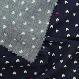 White Scattered-Heart Woven, Viscose — photo 3