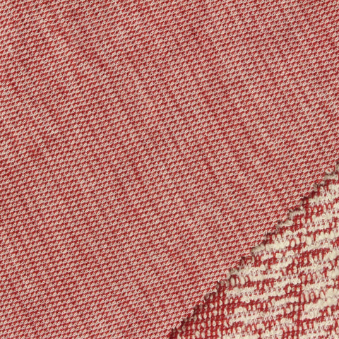 Jacquard Polyester Cotton Blend Bouclé Fabric, 240 gsm, 150 cm — Red