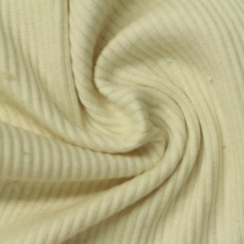 Cotton Polyester Stretch Rib Knit Fabric, 350 gsm, 160 cm — Khaki