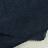 Yarn-Dyed 100% Linen Woven Fabric, 128 gsm — Navy — photo 3