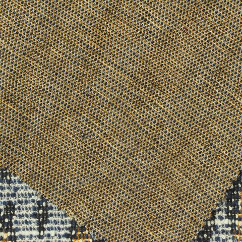 Dark Blue Abstract Bouclé, Poly-Viscose