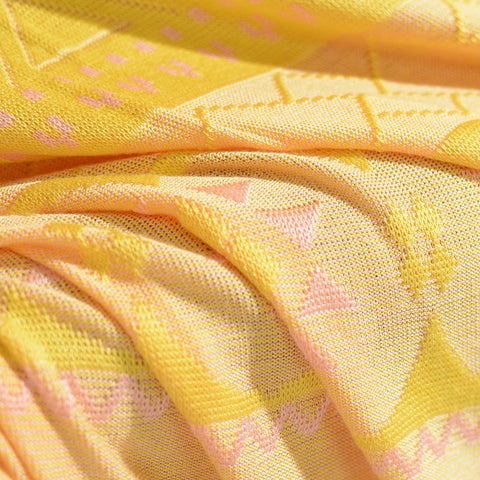 Jacquard Polyester Stretch Jersey Knit Fabric, 160 gsm, 155 cm — Orange