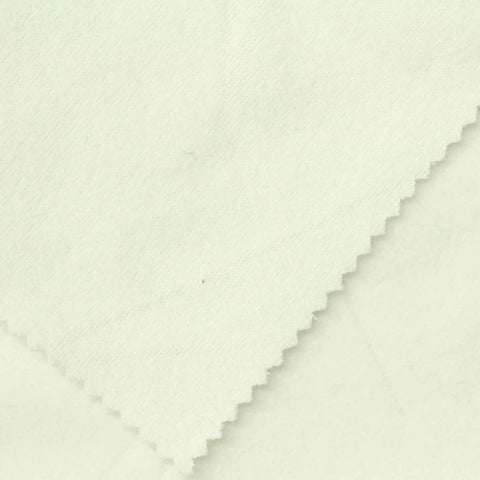 Jacquard Polyester Viscose Interlock Knit Fabric, 265 gsm, 163 cm — White, ref EF-260514