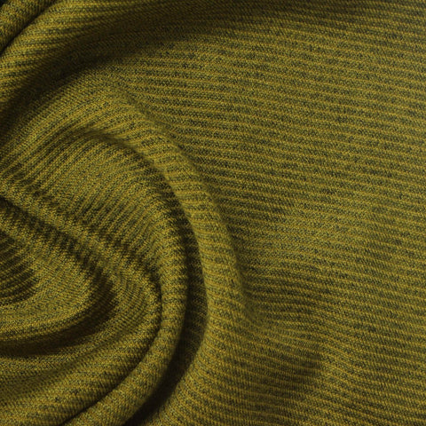 Olive Marl Interlock Knit, Polyester, 300 gsm
