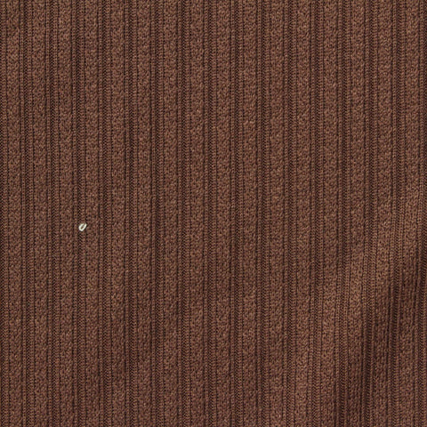 Jacquard Polyester Stretch Rib Knit Fabric, 207 gsm, 182 cm — Brown