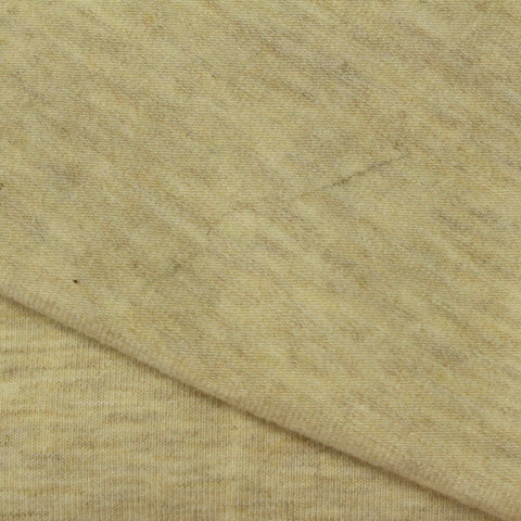 Light Yellow Marl Jersey Knit, Cotton-Poly, 218 gsm