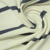 Dark Grey Horizontal-Stripe Jersey Knit, Modal — photo 3