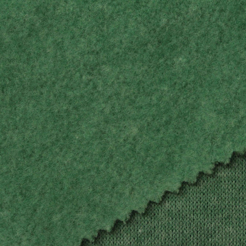 Heathered Green Marl French Terry, Poly-Cotton