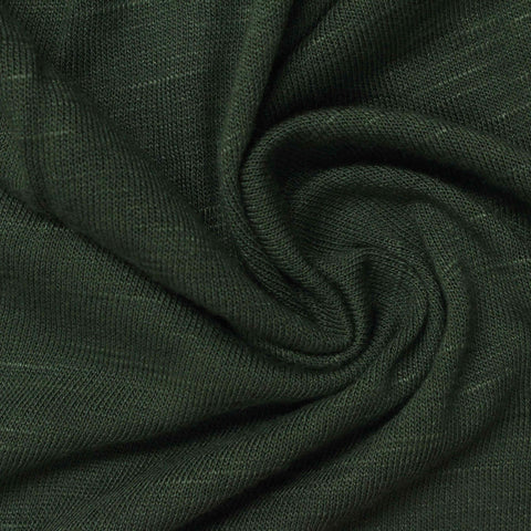 Dark Green Marl Jersey Knit, Viscose, 152 gsm