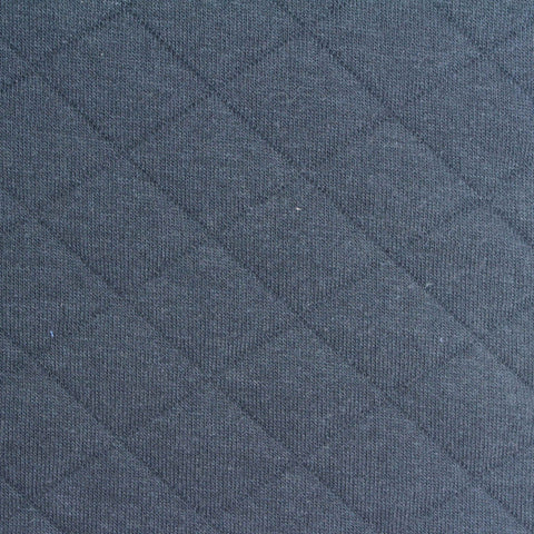 Dark Blue Diamond Sherpa Fleece, Cotton-Poly