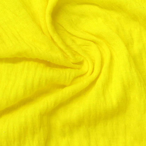 Polyester Stretch Crepe Fabric, 190 gsm, 145 cm — Yellow