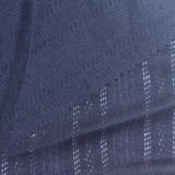 Navy Openwork-Stripe Rib Knit, Polyester — photo 3