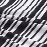 Black Horizontal-Stripe Jersey Knit, Poly-Viscose — photo 3