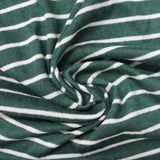 Green Horizontal-Stripe Rib Knit, Poly-Cotton — photo 3