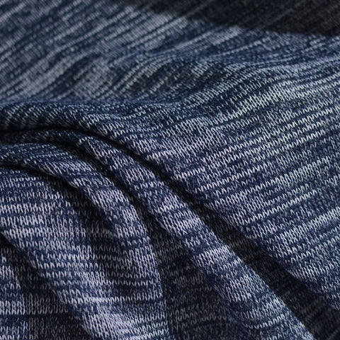Navy Marl Knit, Poly-Viscose