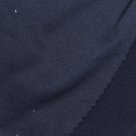Brushed Polyester Stretch Milk Silk Knit Fabric, 180 gsm, 160 cm — Navy