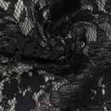 Black Floral Lace, Cotton — photo 3