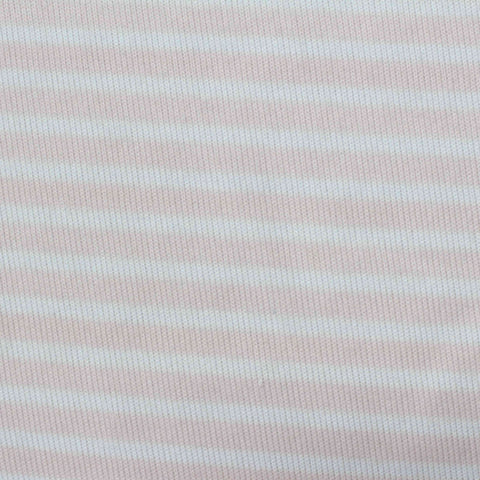 Light Pink Horizontal-Stripe Jersey Knit, Polyester, 160 gsm, 170 cm