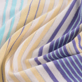 Purple Horizontal-Stripe Jersey Knit, Viscose — photo 3