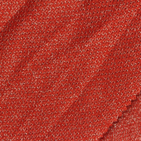 Red Marl Piqué Knit, Polyester