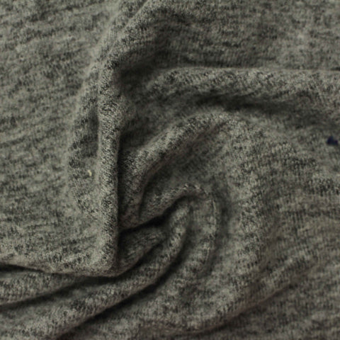 Grey Heather Chunky Knit, Viscose-Poly